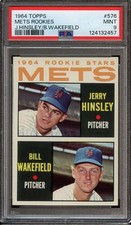 1964 Topps #576 Jerry Hinsley/Bill Wakefield PSA 9 (RC) Mets Rookies *INVAJ3461