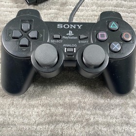 Vintage Sony PlayStation 2 DualShock 2 Controller Black SCPH-10010 Wired Tested
