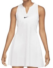 GUC Nike Dri-Fit Advantage White Tennis Dress Keyhole Back Size LARGE