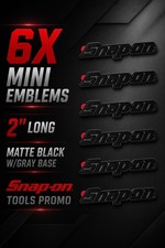 6pk Snap On Tool Box Logo Emblem Matte Black Plastic Badge Decal 2 New Micro 6pk Snap On Tool Box Logo Emblem Matte Black Plastic Badge Decal 2 New Micro