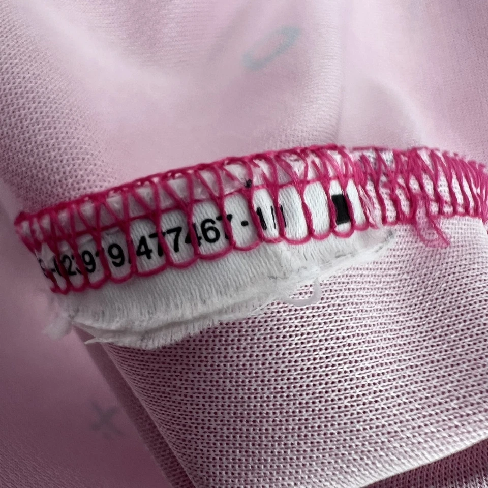 NIKE Dri-Fit женщин размер XL ярко розовый гольф печать коротким рукавом рубашка-поло - Изображение 4 из 4