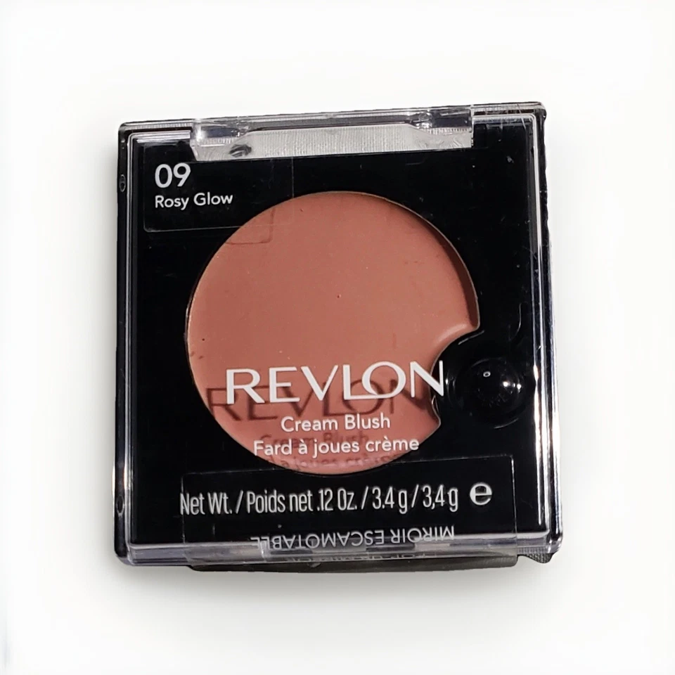 REVLON Cream Blush 09 ROSY GLOW 6321-09 w pop up mirror rare 0.12 oz 3.4 g NEW - Image 2 of 4