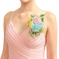 Artificial Shoulder Corsages Flowers, Set of 2, Mother of The Bride Floral Co...