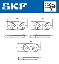 SKF Bremsklötze Bremsbelagsatz Scheibenbremse für Hyundai Santa Fé IV TM TMA