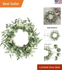Versatile 20'' Eucalyptus Wreath for Front Door - All-Season Floral Inspiration