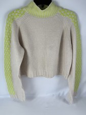 MEDIUM Women's Wild Fable Mock Turtleneck Boxy Pullover Sweater Off-White NWT