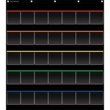 Black Storage Pocket Chart 32.5" x 36.5" Black