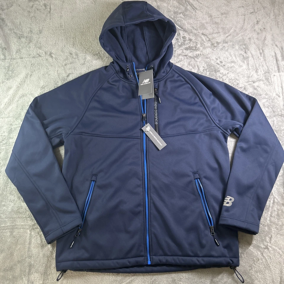 Chaqueta polar New Balance resistente al viento y al agua para hombre - azul - mediana - nueva con etiquetas Foto 2 de 4