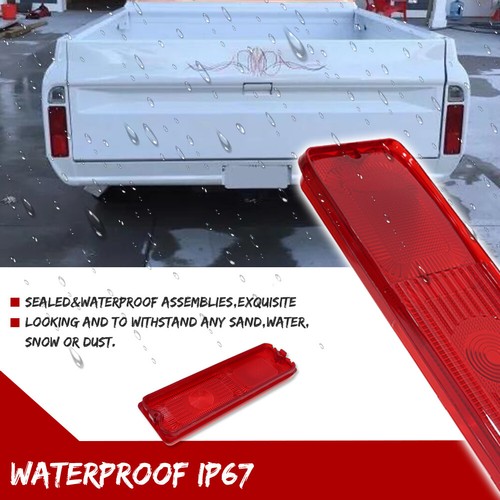 Pair w/ Gaskets Pickup Tail Light Housings Red for 1967-1972 Chevy & GMC Truck - Picture 4 of 8