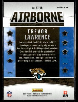2023 Panini Rookies & Stars Trevor Lawrence Airborne Red Plaid JC