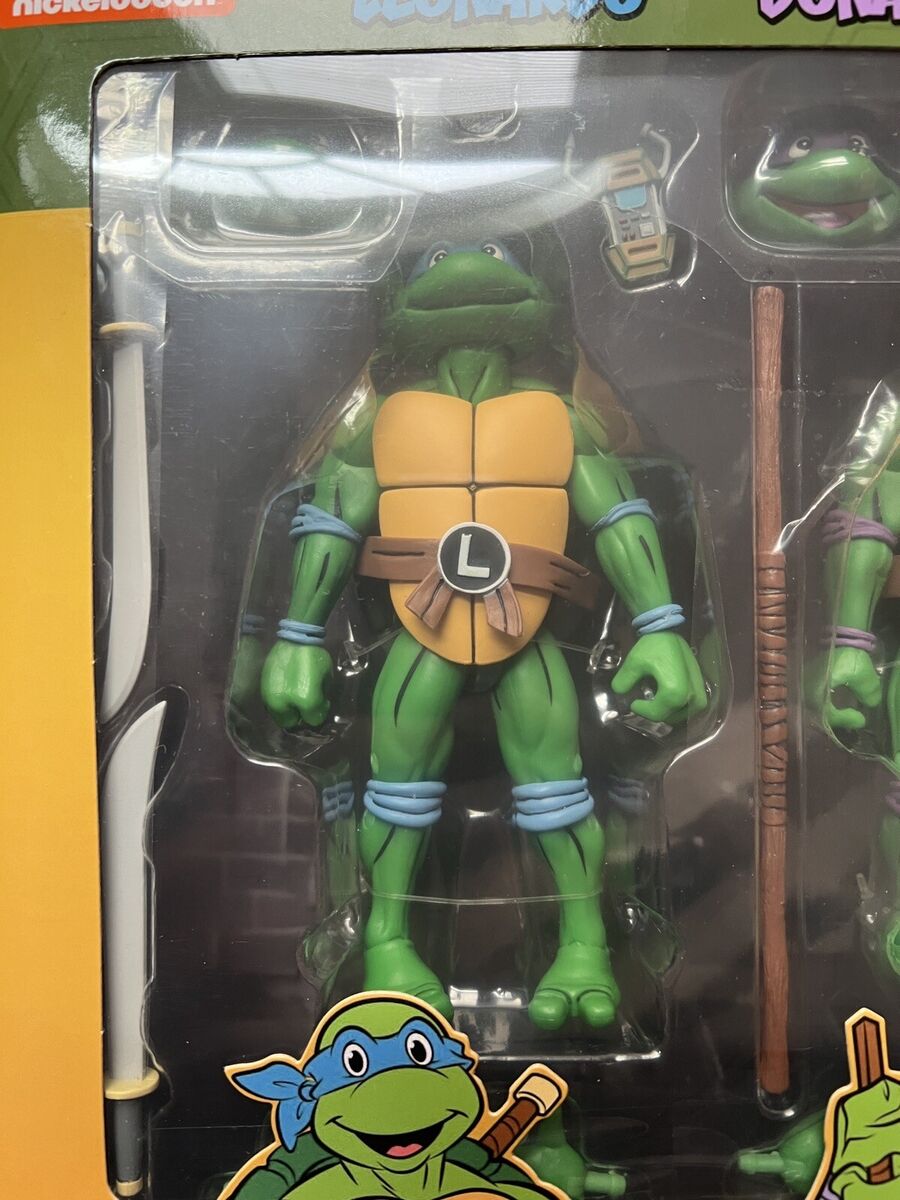 NEW NECA TMNT Teenage Mutant Ninja Turtles 4 Pack Cartoon NEW NECA TMNT Teenage Mutant Ninja Turtles 4 Pack Cartoon