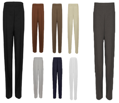 Pantalon Femme élégant à Taille Partiellement élastiquée - Longueur De Jambe 27 Pouces