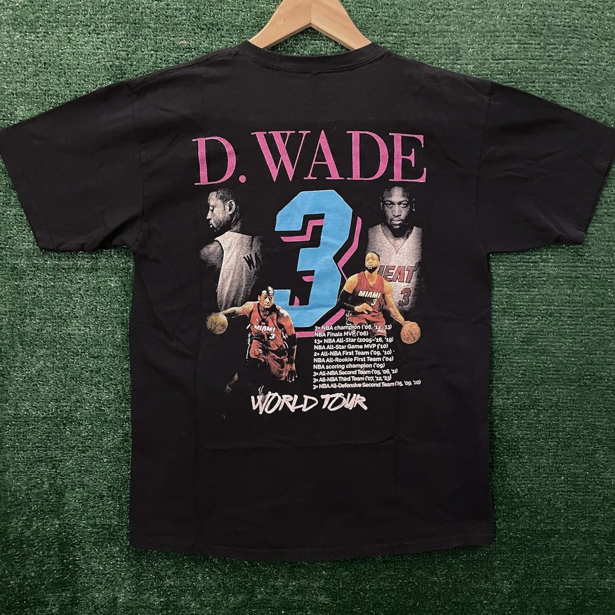 Dwyane Wade World Tour Bleacher Report Long Sleeve T Shirt Medium White D  Wade