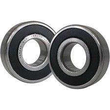  2 PACK USA TURNUP 6204-2RS 20X47X14MM Double Rubber Seal Ball Bearings