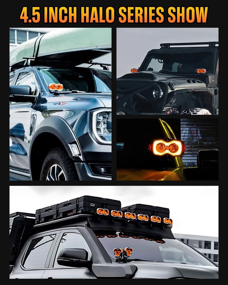 NOVSIGHT Halo Series 4.5 Inch LED Work Light Spot Pod Offroad