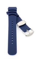 Premium Kautschuk Diver Uhrenarmband Modell Rafting-S blau 22 mm, komp. Seiko