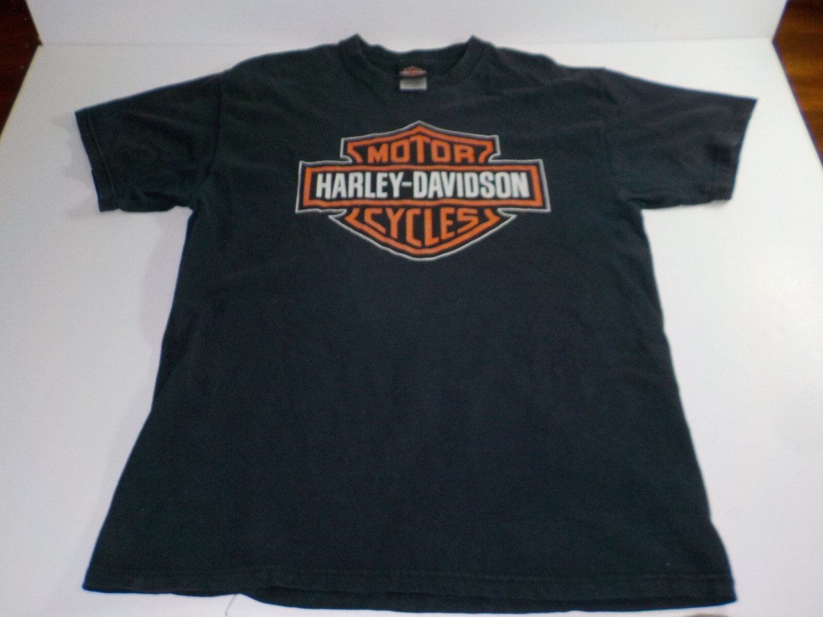 Harley-Davidson Tシャツ madeinusa アメリカ製 Harley Davidson T-Shirt L Black Hanes Beefy Tag Made USA Zooks Des