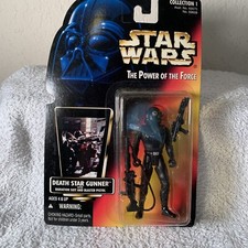 Star Wars Power of The Force  1996  Death Star Gunner Green Card Kenner Figure