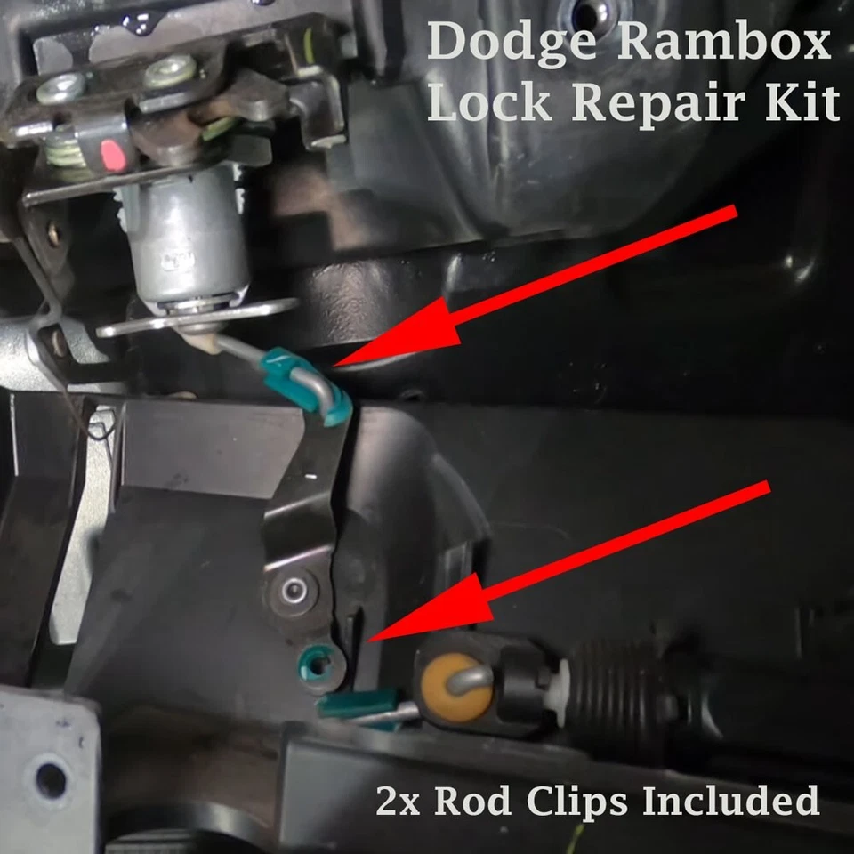 Clips de varilla de reparación de bloqueo Dodge RamBox - Se adapta a Dodge Ram 2013-2023 - Ajuste garantizado Foto 2 de 3