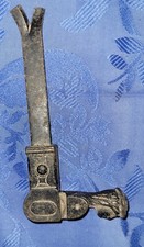 ANCIEN LOQUET BLOQUE BLOC VOLET GÂCHE FERRONNERIE FER FORGE, 14,5CM DE LONG