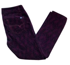 Vineyard Vines Maroon Black Floral Pinwale Corduroy Pants Women's Sz 6 Nice 