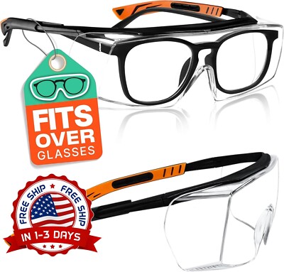 Lentes Para Trabajo Proteccion Ocular Anteojos De Seguridad Policarbonato  NEW US