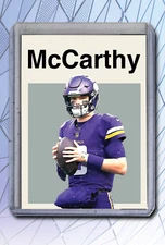 JJ McCarthy Artist Signed Football Art Card 1/10