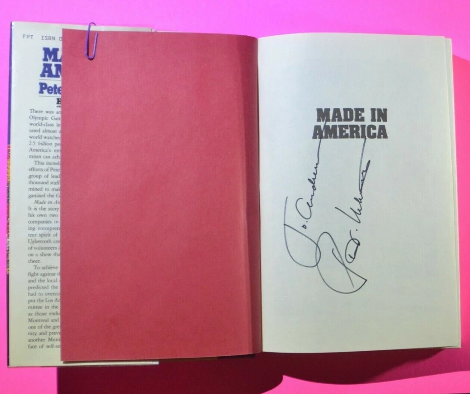 SIGNED Made in America by Peter Ueberroth, Autograph 1985 Olympic Games 1st/1st - Image 3 of 4