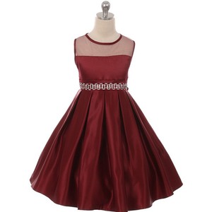 maroon gown for flower girl