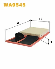 WIX FILTERS WA9545 Air Filter for SEAT,SKODA,VW