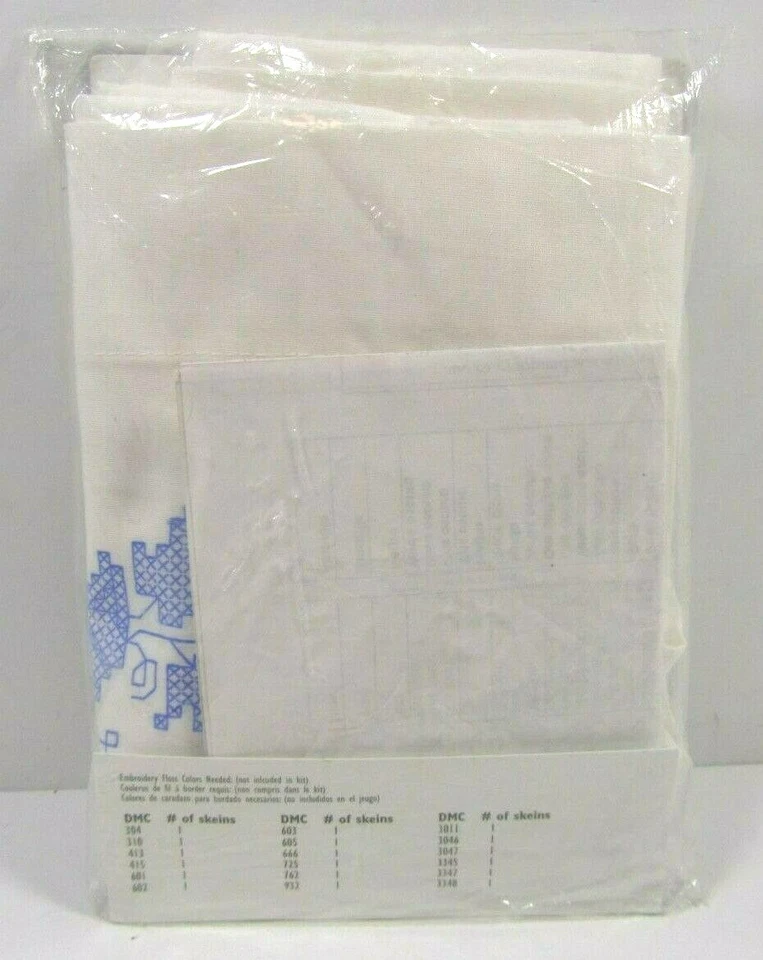 Plaid Bucilla 2 stamped Pillowcases Hummingbird Floral 20" by 30" New in Package - Image 4 of 4