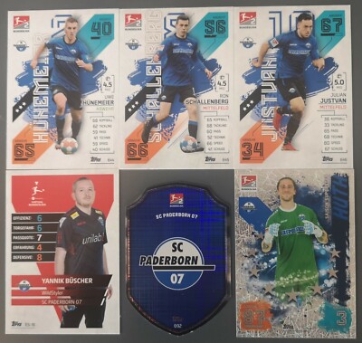 Match Attax Extra 21-22 SC Paderborn 07 alle 6 Karten