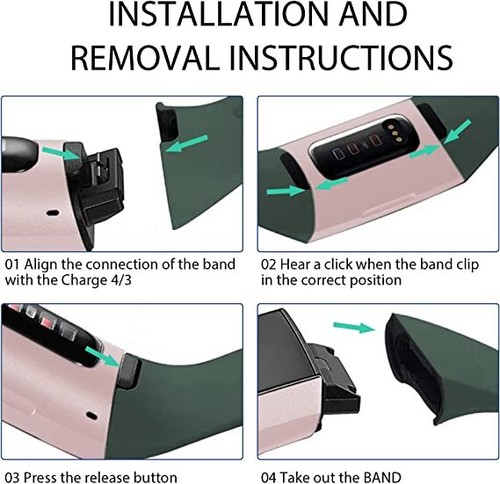 Fitbit Charge 3 4 Watch Soft Silicone Replacement Band Strap Diamond Texture AU - Picture 11 of 32