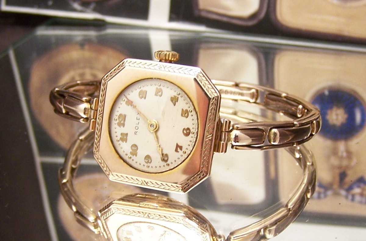 SUPERB 1922 ROLEX ANTIQUE VINTAGE GENUINE SWISS SOLID GOLD