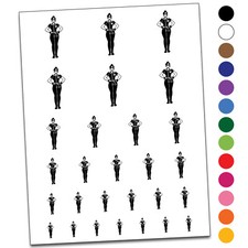 Police Woman Officer Cop Temporary Tattoo Water Resistant Set