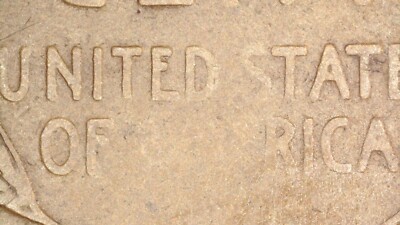 1916 S - Lincoln Wheat Cent - Grease Strike-Through Reverse - Rare Error Coin
