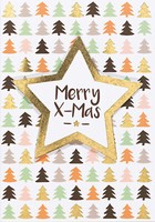 Weihnachten GlüCkwunschkarte Mit Umschlag Merry X-Mas BäUme