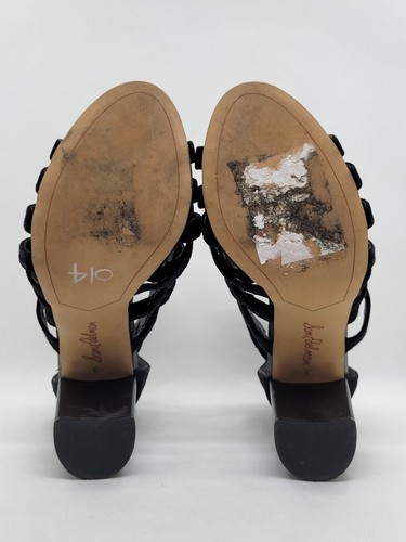 Sam Edelman Yori Black Suede Strappy Heels Women's Size 8 High Heel Sandals - Picture 7 of 7