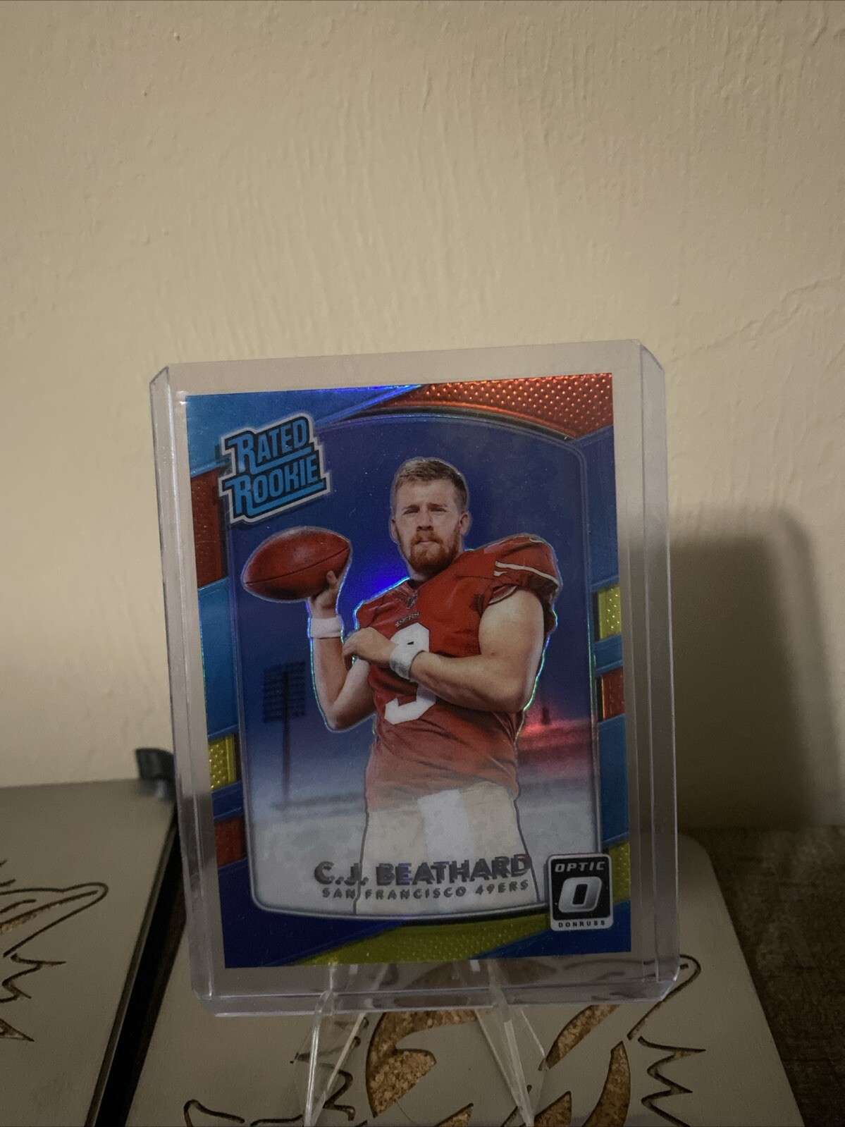 2017 Donruss Optic - Rated Rookie Red and Yellow Prizm #170 C.J. Beathard (RC)