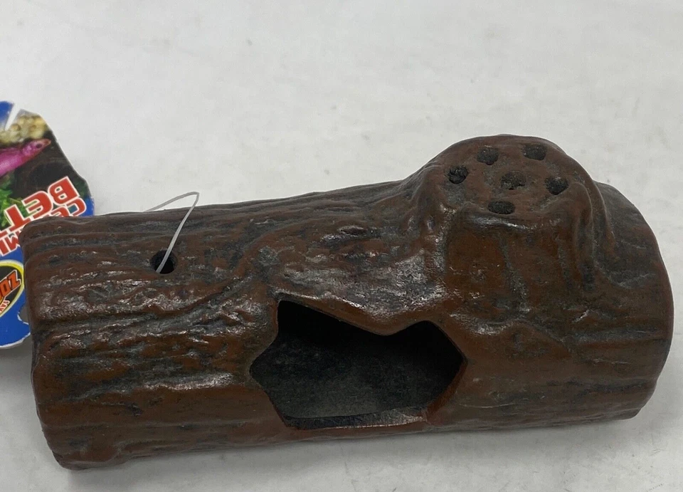 Zoo Med Cerámica Acuática Betta Peces LOG Fondo Acuario Tanque Ornamento Foto 3 de 4