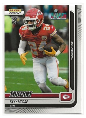 2022 Panini Instant Skyy Moore AFC Champs - SB LVII Rookie Card /423
