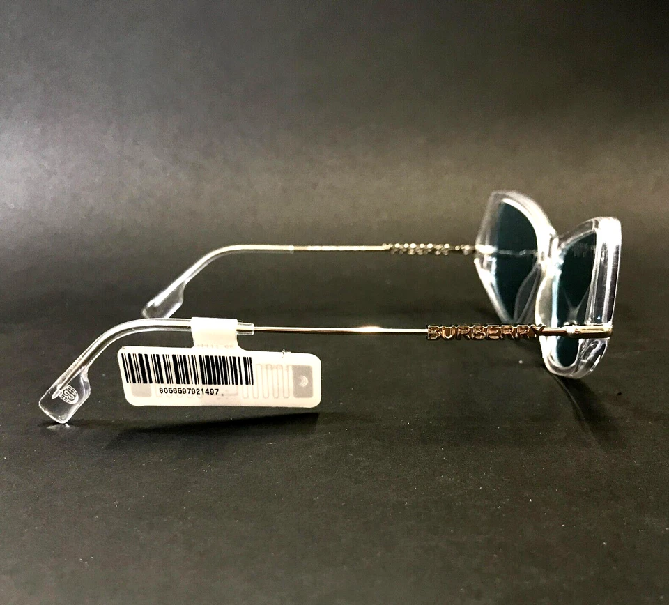 Gafas de sol Burberry B4408 3024/80 plateadas transparentes monturas de ojo de gato con lentes azules Foto 4 de 4
