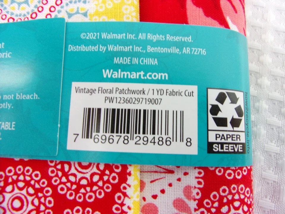 Pioneer Woman VINTAGE FLORAL PATCHWORK Fabric 1 Yard Quilting Sewing 100% Cotton - Image 4 of 4