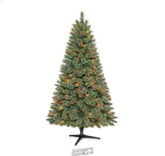 6' Cashmere PreLit Artificial Christmas Tree with MultiColor Lights