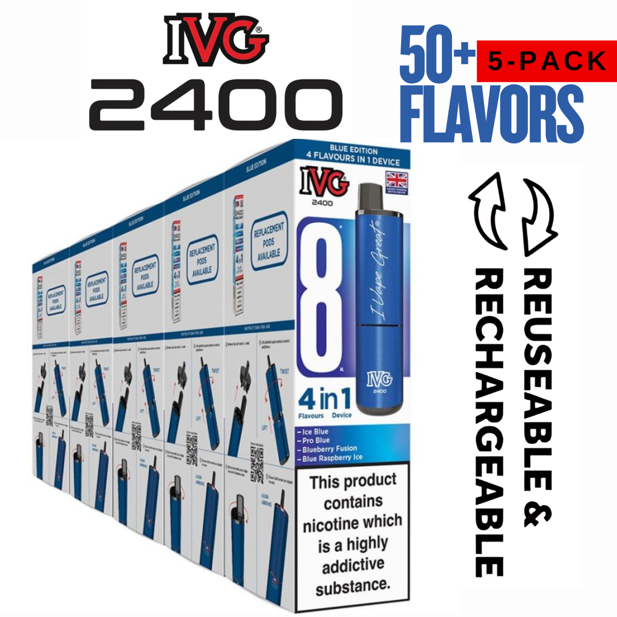 2400 vape flavours IVG 2400 Disposable Vape Review for Convenience Seekers main image 1