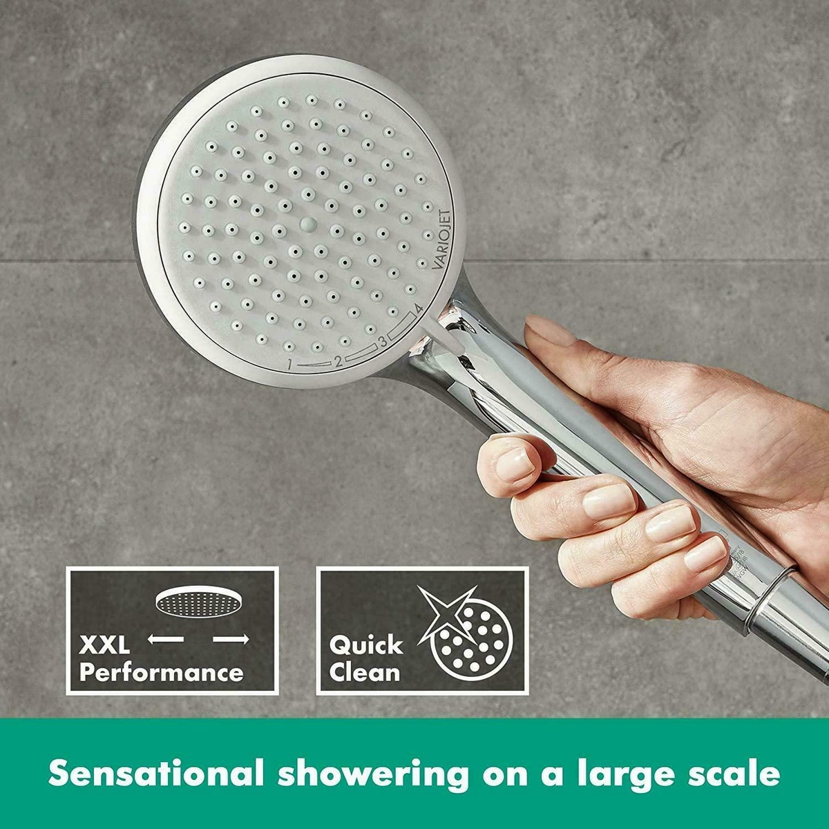 Produktbild von Hansgrohe Raindance Select E - Duschkopf 120, 3 Stahlen, EcoSmart 9 L/min, Verchromt 26521000