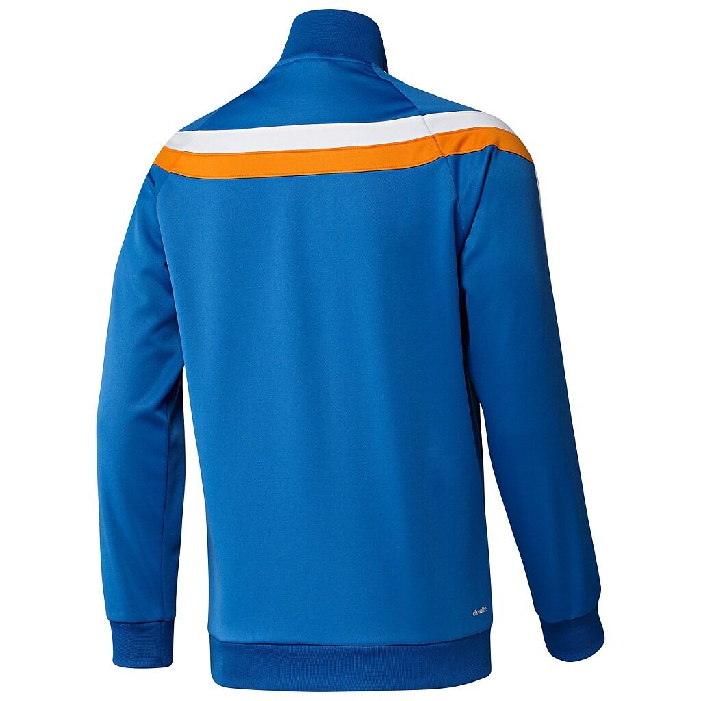 ADIDAS REAL MADRID ANTHEM TRACK JACKET Blue / Orange/White ADIDAS REAL MADRID ANTHEM TRACK JACKET Blue / Orange/White