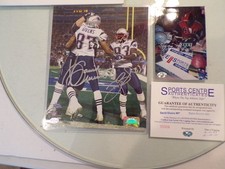 DAVID GIVENS  DEION BRANCH SIGNED AUTO PATS  8X10 PHOTO  SPORTS CENTRE CERTIFIED