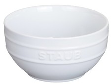 Staub Keramik Schüssel Schale Obstschüssel Rund Weiß 14 cm 0,7 L