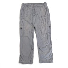 Chicos Convertible Roll Tab Cargo Pants Capris Size Large / 14 Utility Y2K 90s